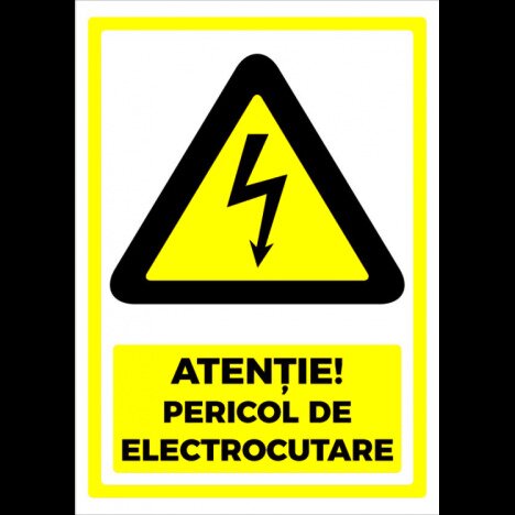 Indicator atentie pericol de electrocutare